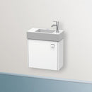 Duravit Brioso vanity unit for hand washbasin with 1 door weiß matt, Griff chrom
