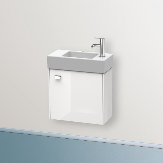 Duravit Brioso vanity unit for hand washbasin with 1 door weiß hochglanz, Griff chrom