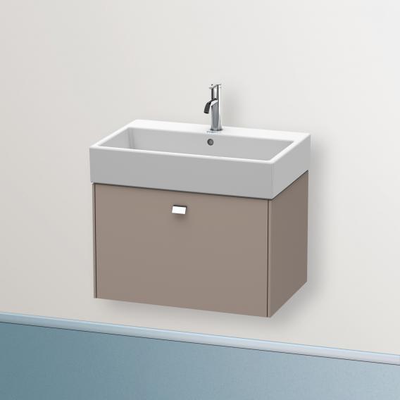 Duravit Brioso vanity unit with 1 pull-out compartment matt basalt, handle chrome