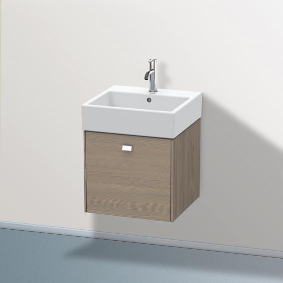 Duravit Brioso vanity unit with 1 pull-out compartment eiche terra, Griff chrom