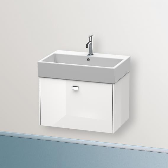 Duravit Brioso vanity unit with 1 pull-out compartment white high gloss, handle chrome