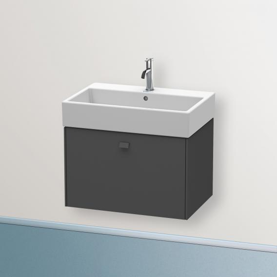 Duravit Brioso vanity unit with 1 pull-out compartment matt graphite, handle matt graphite