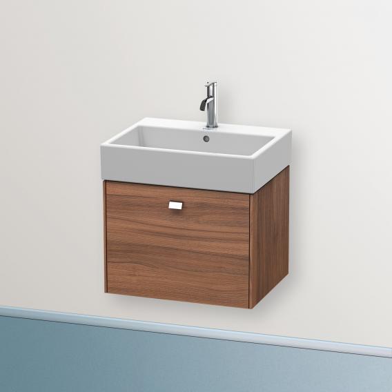 Duravit Brioso vanity unit with 1 pull-out compartment natural walnut, handle chrome