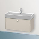 Duravit Brioso vanity unit with 1 pull-out compartment matt taupe, handle matt taupe