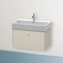 Duravit Brioso vanity unit with 1 pull-out compartment matt taupe, handle matt taupe
