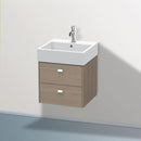 Duravit Brioso vanity unit with 2 pull-out compartments eiche terra, Griff chrom