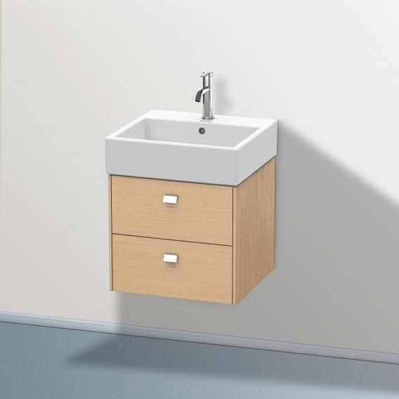 Duravit Brioso vanity unit with 2 pull-out compartments eiche natur, Griff chrom