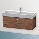 Duravit Brioso vanity unit with 2 pull-out compartments dark walnut, handle chrome