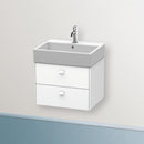 Duravit Brioso vanity unit with 2 pull-out compartments matt white, handle matt white