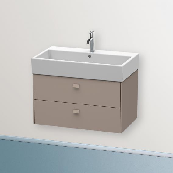 Duravit Brioso vanity unit with 2 pull-out compartments matt basalt, handle matt basalt