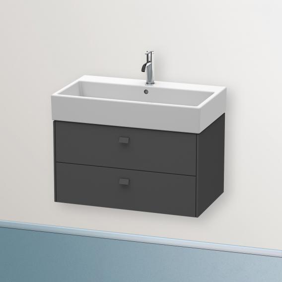 Duravit Brioso vanity unit with 2 pull-out compartments matt graphite, handle matt graphite