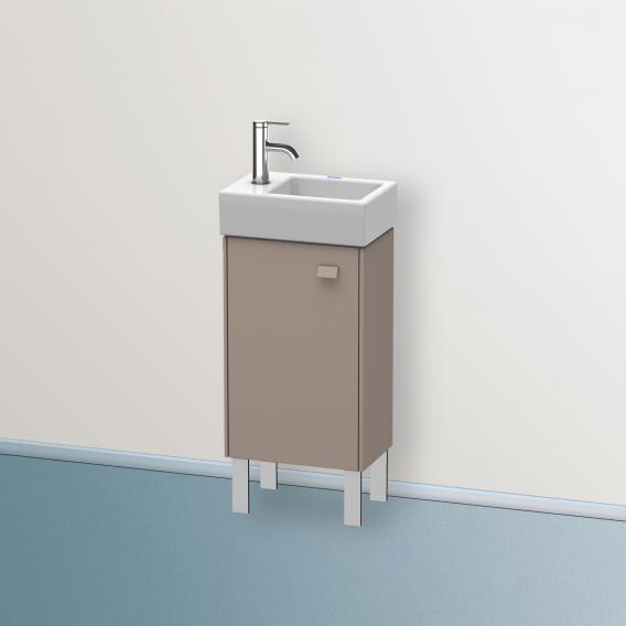 Duravit Brioso vanity unit for hand washbasin with 1 door basalt matt, Griff basalt matt