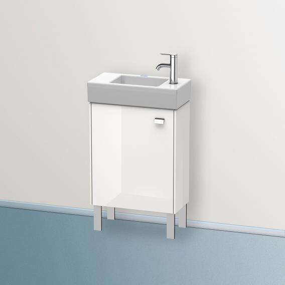 Duravit Brioso vanity unit for hand washbasin with 1 door weiß hochglanz, Griff chrom