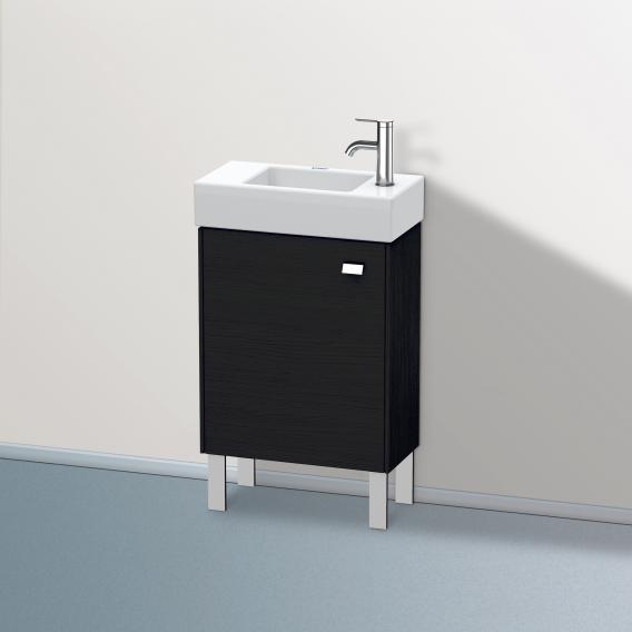 Duravit Brioso vanity unit for hand washbasin with 1 door eiche schwarz, Griff chrom