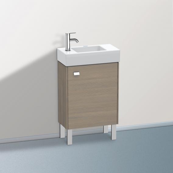 Duravit Brioso vanity unit for hand washbasin with 1 door eiche terra, Griff chrom