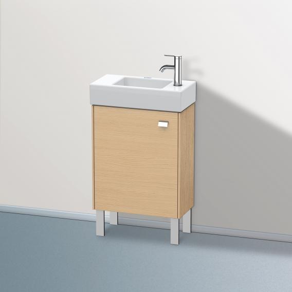 Duravit Brioso vanity unit for hand washbasin with 1 door eiche natur, Griff chrom