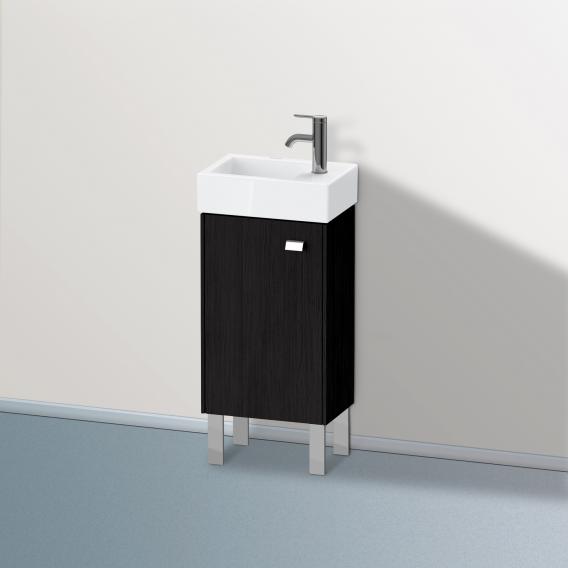 Duravit Brioso vanity unit for hand washbasin with 1 door eiche schwarz, Griff chrom