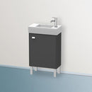 Duravit Brioso vanity unit for hand washbasin with 1 door graphit matt, Griff chrom