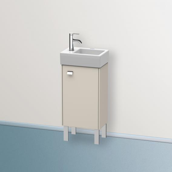 Duravit Brioso vanity unit for hand washbasin with 1 door taupe matt, Griff chrom