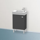 Duravit Brioso vanity unit for hand washbasin with 1 door graphit matt, Griff chrom