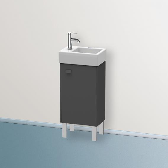 Duravit Brioso vanity unit for hand washbasin with 1 door graphit matt, Griff graphit matt