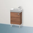 Duravit Brioso vanity unit for hand washbasin with 1 door nussbaum natur, Griff chrom