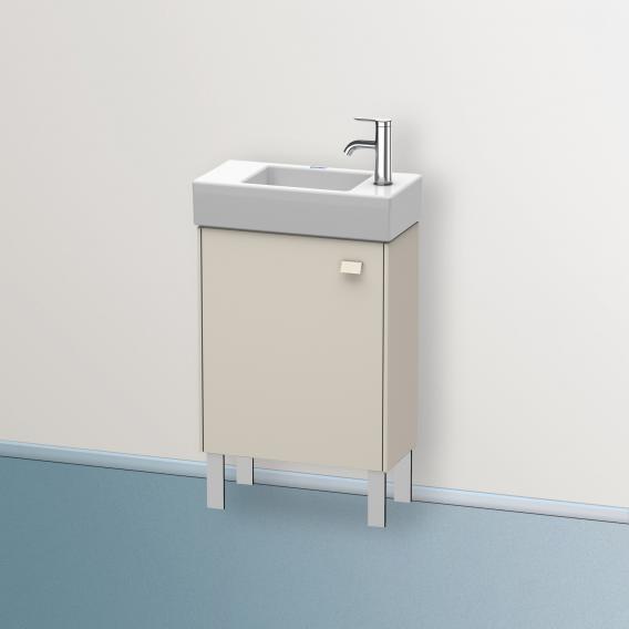Duravit Brioso vanity unit for hand washbasin with 1 door taupe matt, Griff taupe matt