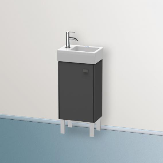 Duravit Brioso vanity unit for hand washbasin with 1 door graphit matt, Griff graphit matt