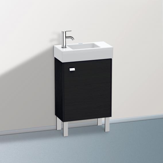 Duravit Brioso vanity unit for hand washbasin with 1 door eiche schwarz, Griff chrom