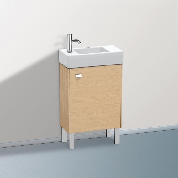 Duravit Brioso vanity unit for hand washbasin with 1 door eiche natur, Griff chrom