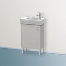 Duravit Brioso vanity unit for hand washbasin with 1 door betongrau matt, Griff chrom