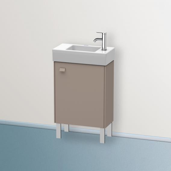 Duravit Brioso vanity unit for hand washbasin with 1 door basalt matt, Griff basalt matt