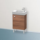 Duravit Brioso vanity unit for hand washbasin with 1 door nussbaum natur, Griff chrom