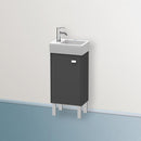 Duravit Brioso vanity unit for hand washbasin with 1 door graphit matt, Griff chrom