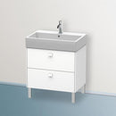 Duravit Brioso vanity unit with 2 pull-out compartments matt white, handle matt white