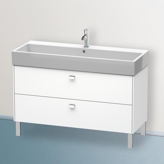 Duravit Brioso vanity unit with 2 pull-out compartments matt white, handle chrome