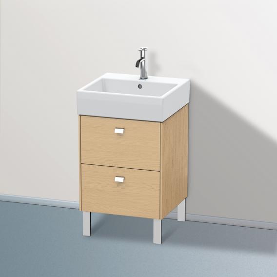 Duravit Brioso vanity unit with 2 pull-out compartments eiche natur, Griff chrom