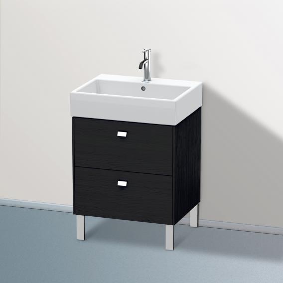 Duravit Brioso vanity unit with 2 pull-out compartments black oak, handle chrome