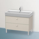 Duravit Brioso vanity unit with 2 pull-out compartments matt taupe, handle matt taupe