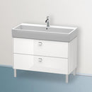 Duravit Brioso vanity unit with 2 pull-out compartments white high gloss, handle chrome