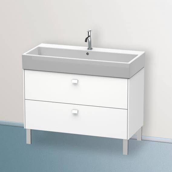 Duravit Brioso vanity unit with 2 pull-out compartments matt white, handle matt white