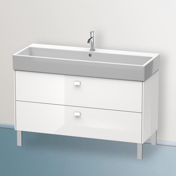 Duravit Brioso vanity unit with 2 pull-out compartments white high gloss, handle white high gloss