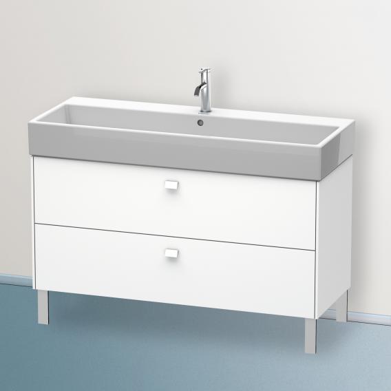 Duravit Brioso vanity unit with 2 pull-out compartments matt white, handle matt white