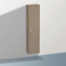 Duravit Brioso tall unit with 1 door eiche terra, Griff chrom