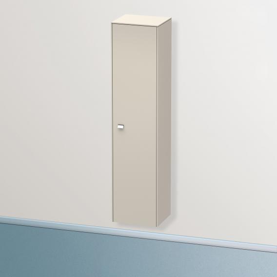 Duravit Brioso tall unit with 1 door taupe matt, Griff chrom