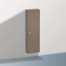 Duravit Brioso tall unit with 1 door eiche terra, Griff chrom