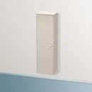 Duravit Brioso tall unit with 1 door taupe matt, Griff chrom