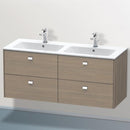 Duravit Brioso vanity unit for double washbasin with 4 pull-out compartments