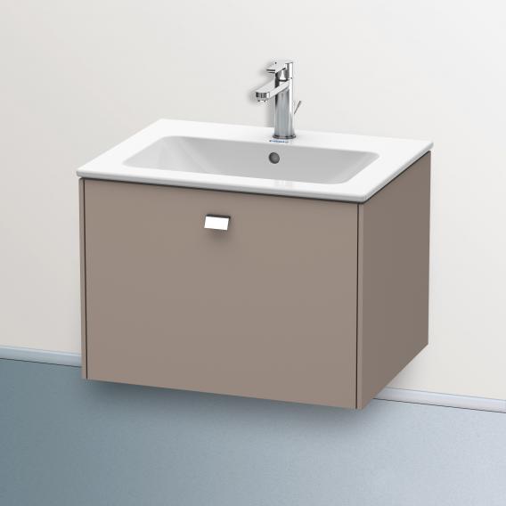 Duravit Brioso vanity unit with 1 pull-out compartment matt basalt, handle chrome