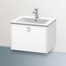 Duravit Brioso vanity unit with 1 pull-out compartment matt white, handle chrome